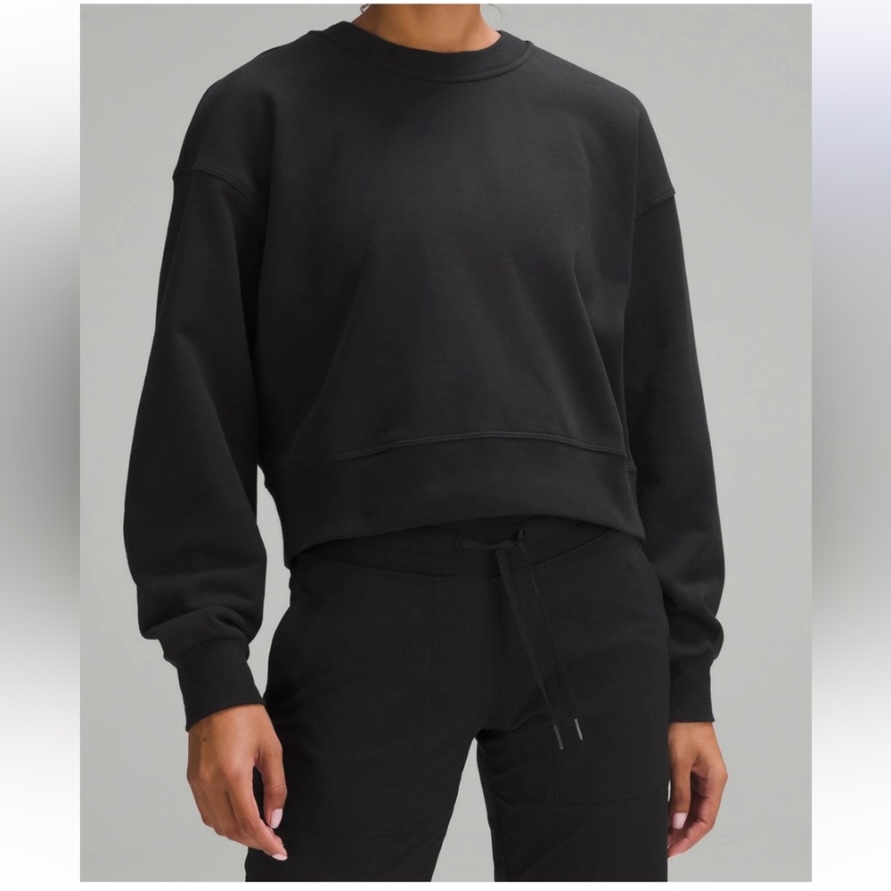 Lululemon Cropped Crew Black Women's Sweatshirt